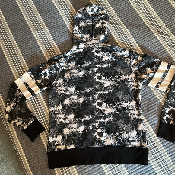 💞Reflex* black, gray, and white tie-dyed Hoodie size M - Picture 5 of 7
